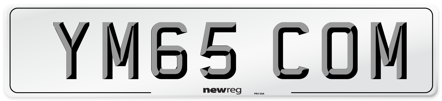 YM65 COM Number Plate from New Reg